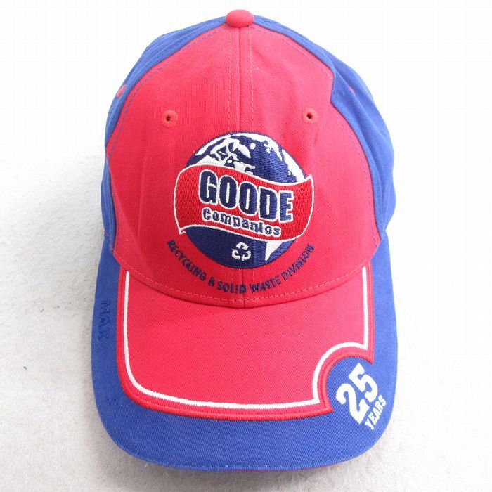 中古 キャップ GOODE 刺繍 ツートンカラー コットン 青他 ブルー 25aug04拍卖