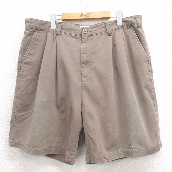 W39/古着 ベーシックエディションズ ショート パンツ ショーツ メンズ 00s コットン ベージュ カーキ 25aug06 中古 ボトムス 短パン ショー拍卖