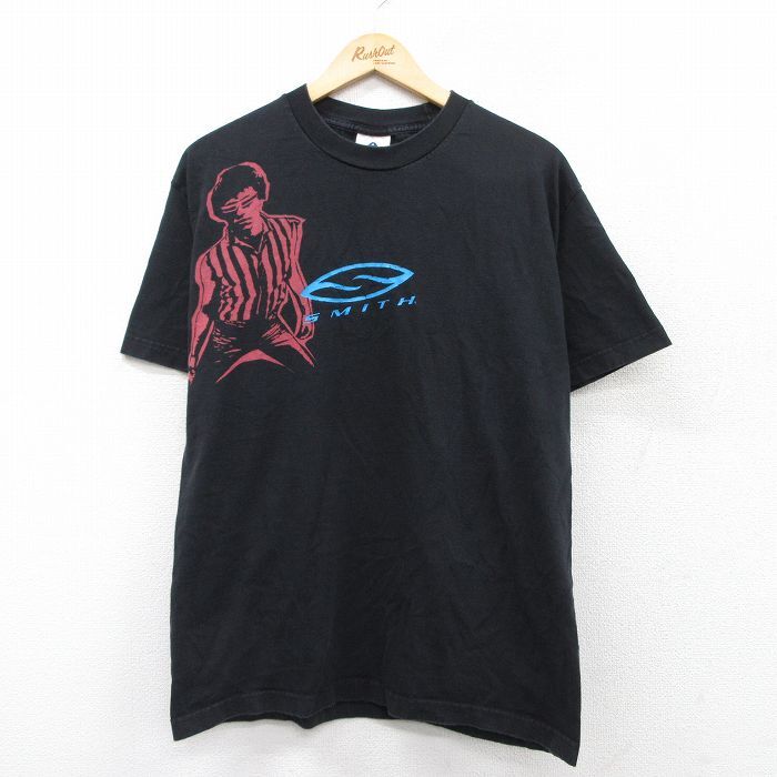 L/古着 半袖 ビンテージ Tシャツ メンズ 00s SMITH コットン クルーネック 黒 ブラック 25aug01 中古拍卖