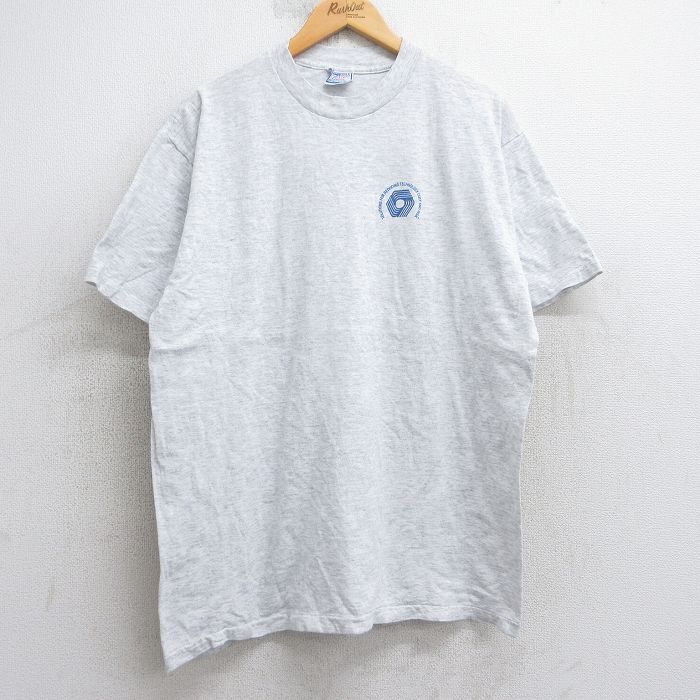 XL/古着 All Sport 半袖 ビンテージ Tシャツ メンズ 90s テクノロジー コットン クルーネック 薄グレー 霜降り spe 25aug05 中古拍卖