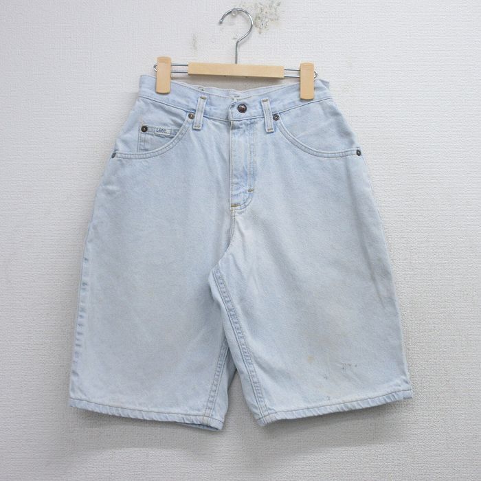 古着 リー Lee ショート パンツ キッズ ボーイズ 子供服 90s コットン 薄紺 ネイビー デニム 25aug20拍卖