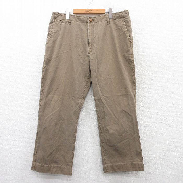 W38/古着 ギャップ GAP パンツ メンズ コットン 茶 ブラウン spe 25aug08 中古 ボトムス ロング拍卖