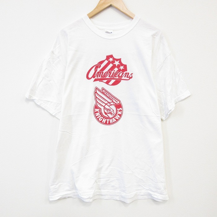 XL/古着 半袖 ビンテージ Tシャツ メンズ 00s ナイトホークス 大きいサイズ コットン クルーネック 白 ホワイト 25aug08 中古拍卖