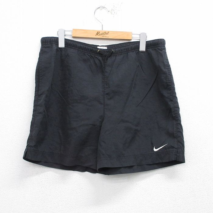 古着 ナイキ NIKE ショート トレーニング パンツ キッズ ボーイズ 子供服 90s ワンポイントロゴ 黒 ブラック 25aug20拍卖