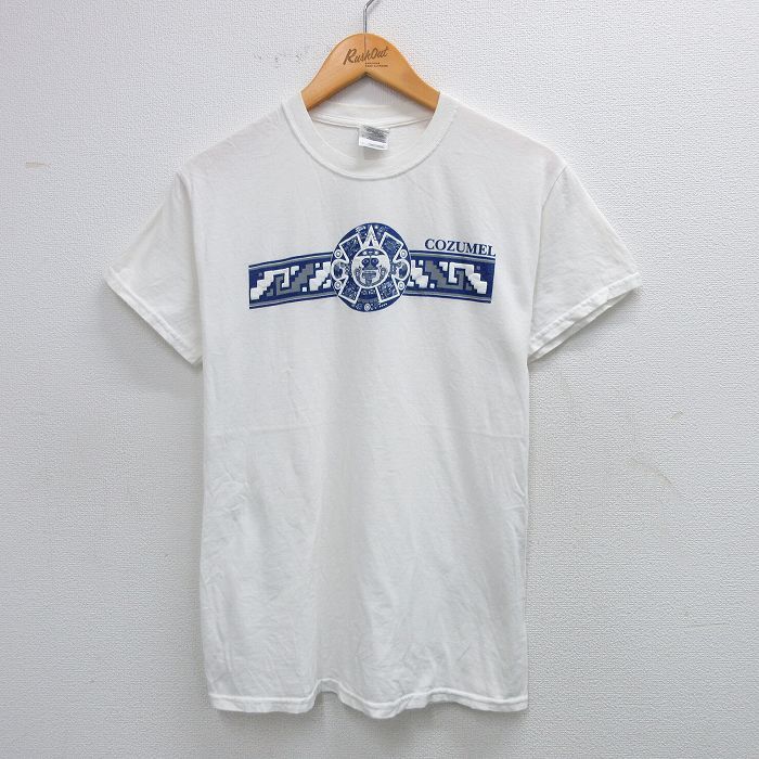 S/古着 半袖 ビンテージ Tシャツ メンズ 00s コズメル コットン クルーネック 白 ホワイト 25aug19 中古拍卖