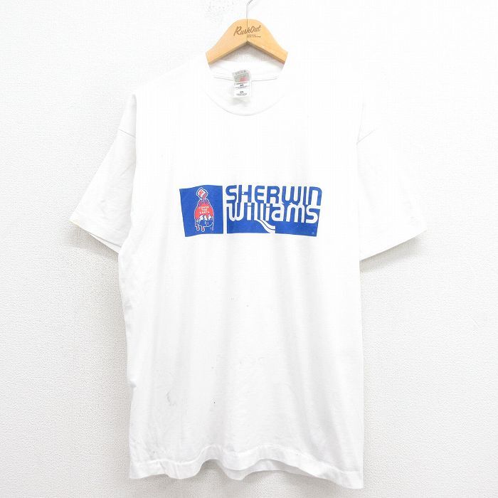 XL/古着 フルーツオブザルーム 半袖 ビンテージ Tシャツ メンズ 00s シャーウィンウィリアムズ クルーネック 白 ホワイト spe 25aug08 中古拍卖