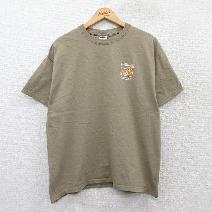 XL/古着 ジャージーズ 半袖 ビンテージ Tシャツ メンズ 00s WC コットン クルーネック ベージュ カーキ 25aug22 中古拍卖