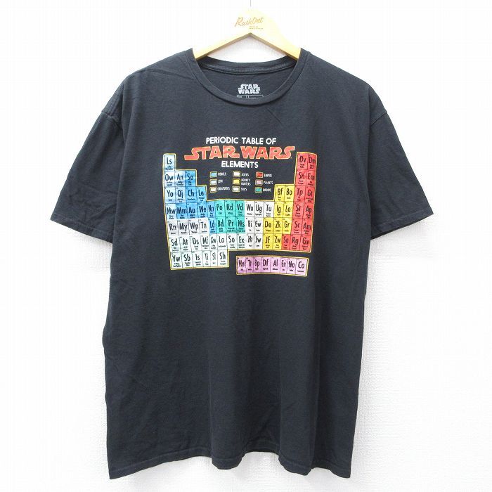 XL/古着 半袖 Tシャツ メンズ スターウォーズ STAR WARS コットン クルーネック 黒 ブラック 25aug22 中古拍卖