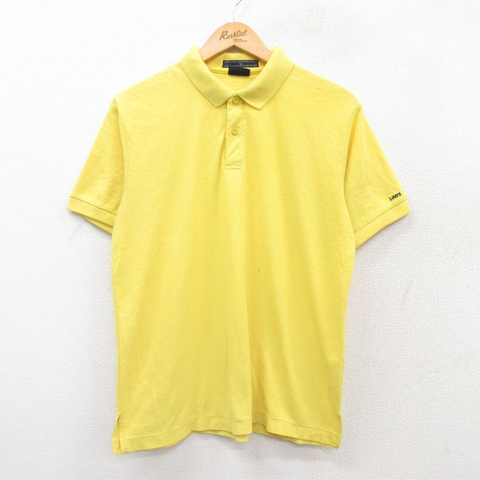 L/古着 リーバイス Levis 半袖 ブランド ポロ シャツ メンズ 90s 黄 イエロー 25aug25 中古 トップス拍卖