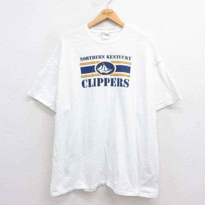 XL/古着 半袖 ビンテージ Tシャツ メンズ 00s 船 大きいサイズ コットン クルーネック 白 ホワイト 25aug27 中古拍卖