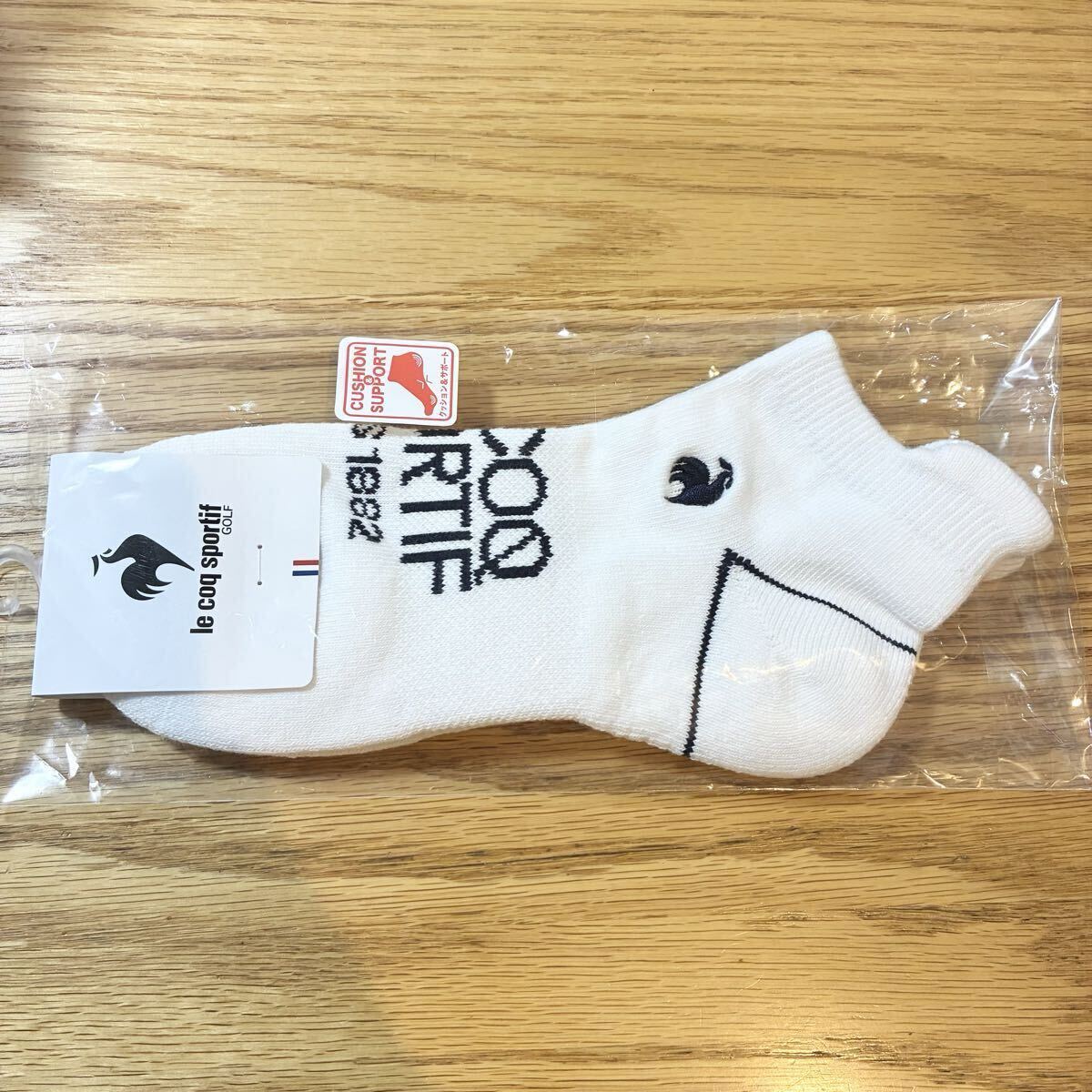 即決 新品 le coq sportif GOLF 定番アンクル丈ソックス ルコックスポルティフ ゴルフ ソックス 靴下 白 ホワイト レディース ショート丈拍卖