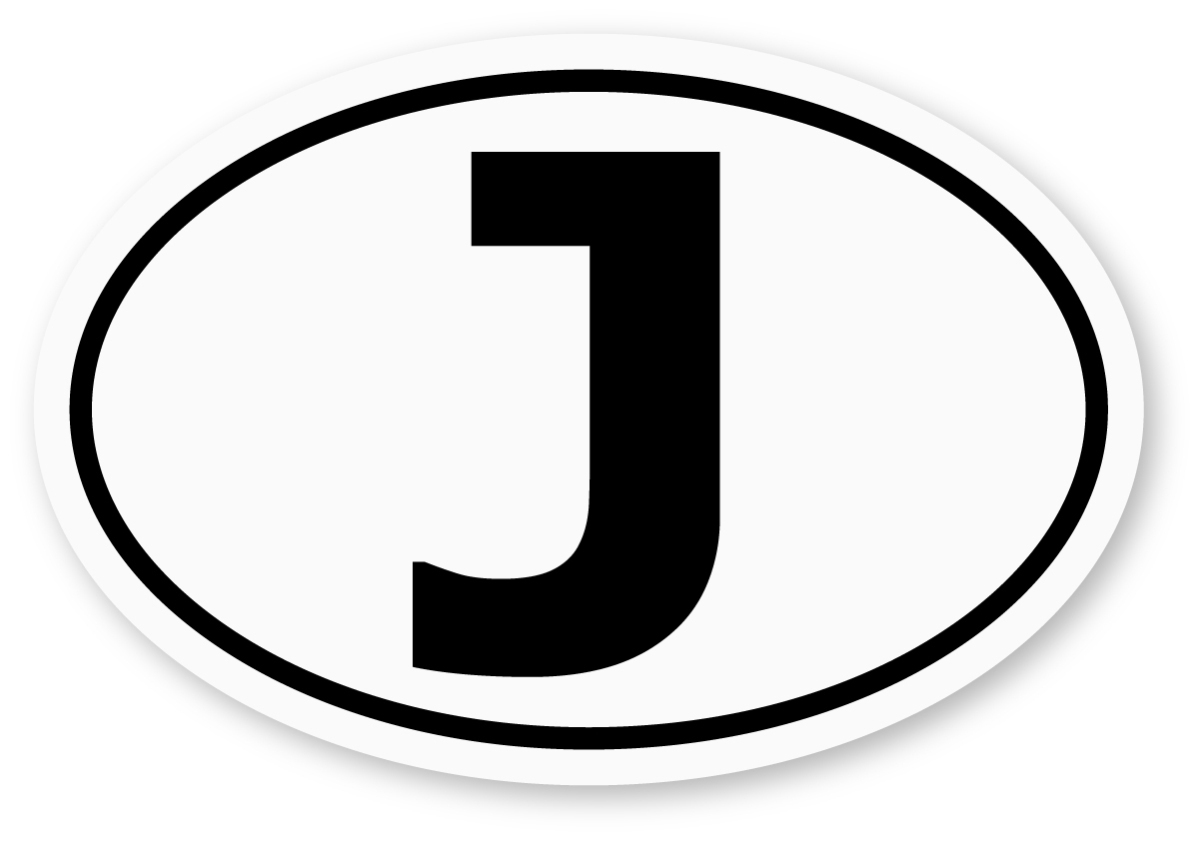 【反射ステッカー工房】ビークルIDステッカー(楕円) 日本 Lサイズ 再帰反射 J ジャパン シール サイン リア 国識別ID拍卖