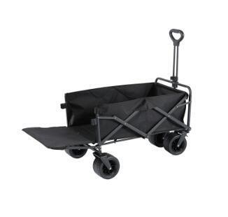 新入荷 アウトドアワゴン キャリーワゴン キャリーカート 後ろ開け 耐荷重150kg 折りたたみ ワイドタイヤ キャンプ 846 /黒拍卖