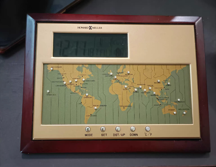 年代物 CEO専用 卓上世界時計 ハワードミラー レトロ 未使用中古品拍卖