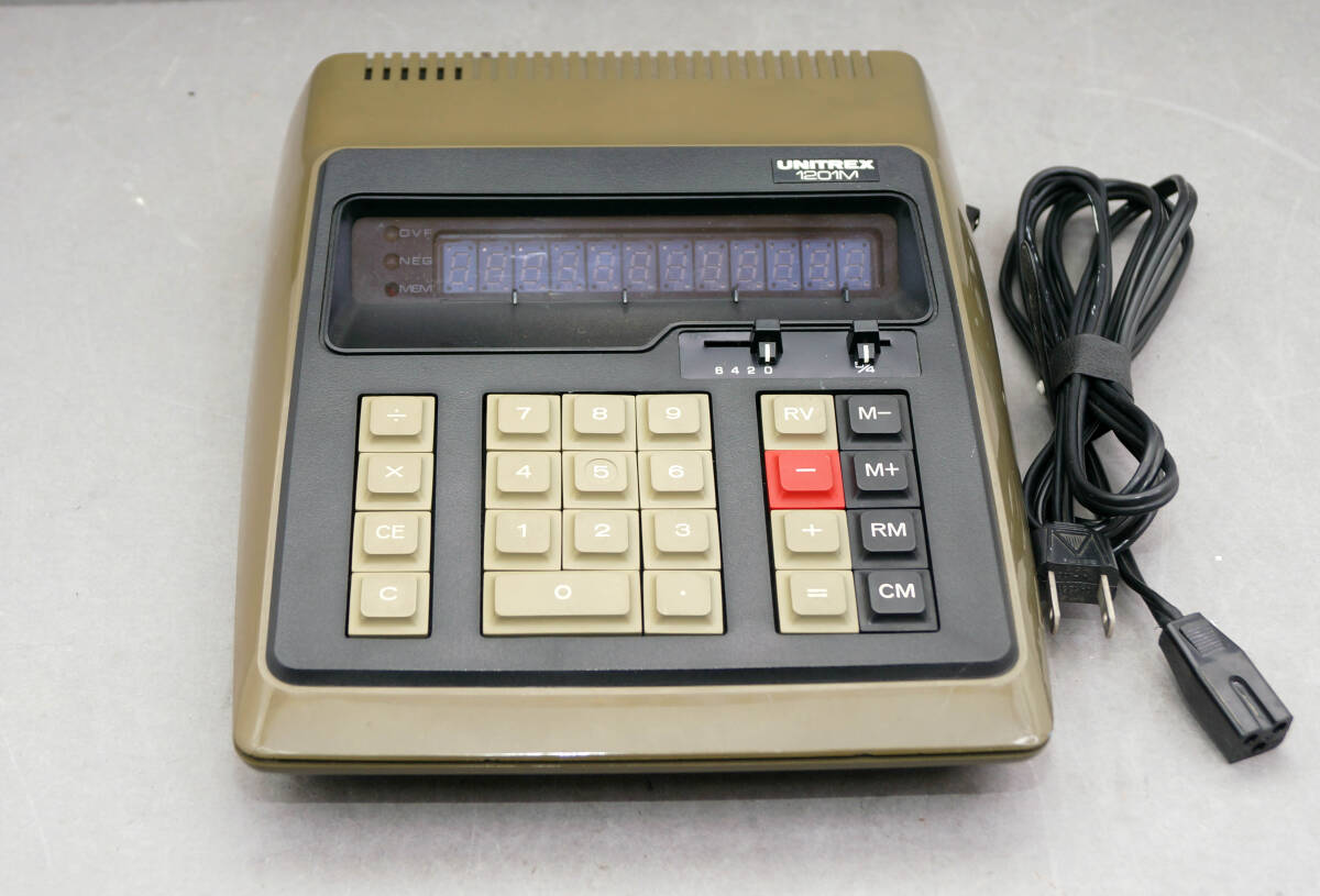 昭和レトロ電卓 UNITREX 1201M 通電確認のみジャンク拍卖
