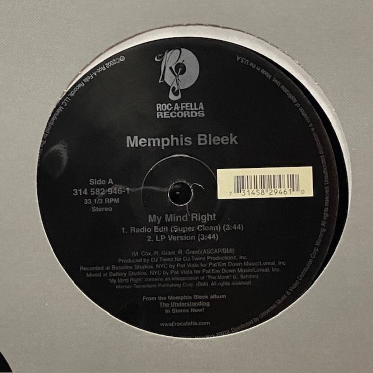 ★Memphis Bleek - My Mind Right(★盤面極上品!)拍卖