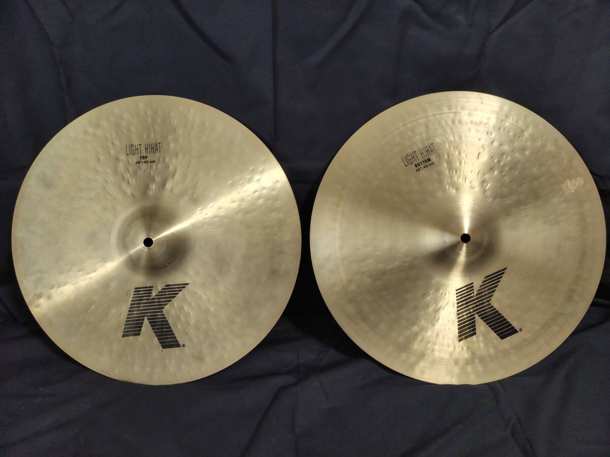 K ZILDJIAN LIGHT HI-HAT 16” Top1189g Botom1505g拍卖