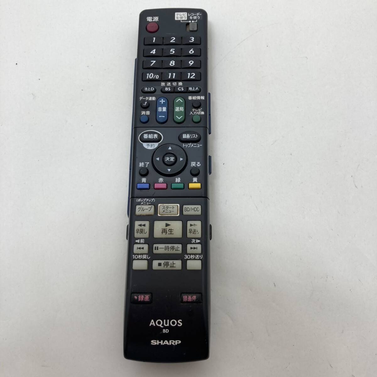 【シャープ 純正 リモコン 19X20】動作保証 即日発送 GA769PA ブルーレイ BD-HDS32 等 側面滑り止め劣化欠損拍卖