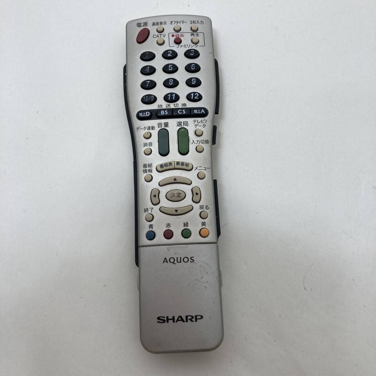 【シャープ 純正 リモコン 19S10】動作保証 即日発送 GA765WJSA テレビ LC-32DE5 LC-52ES50 LC-46ES50 LC-42ES50 側面滑り止め劣化欠損 拍卖