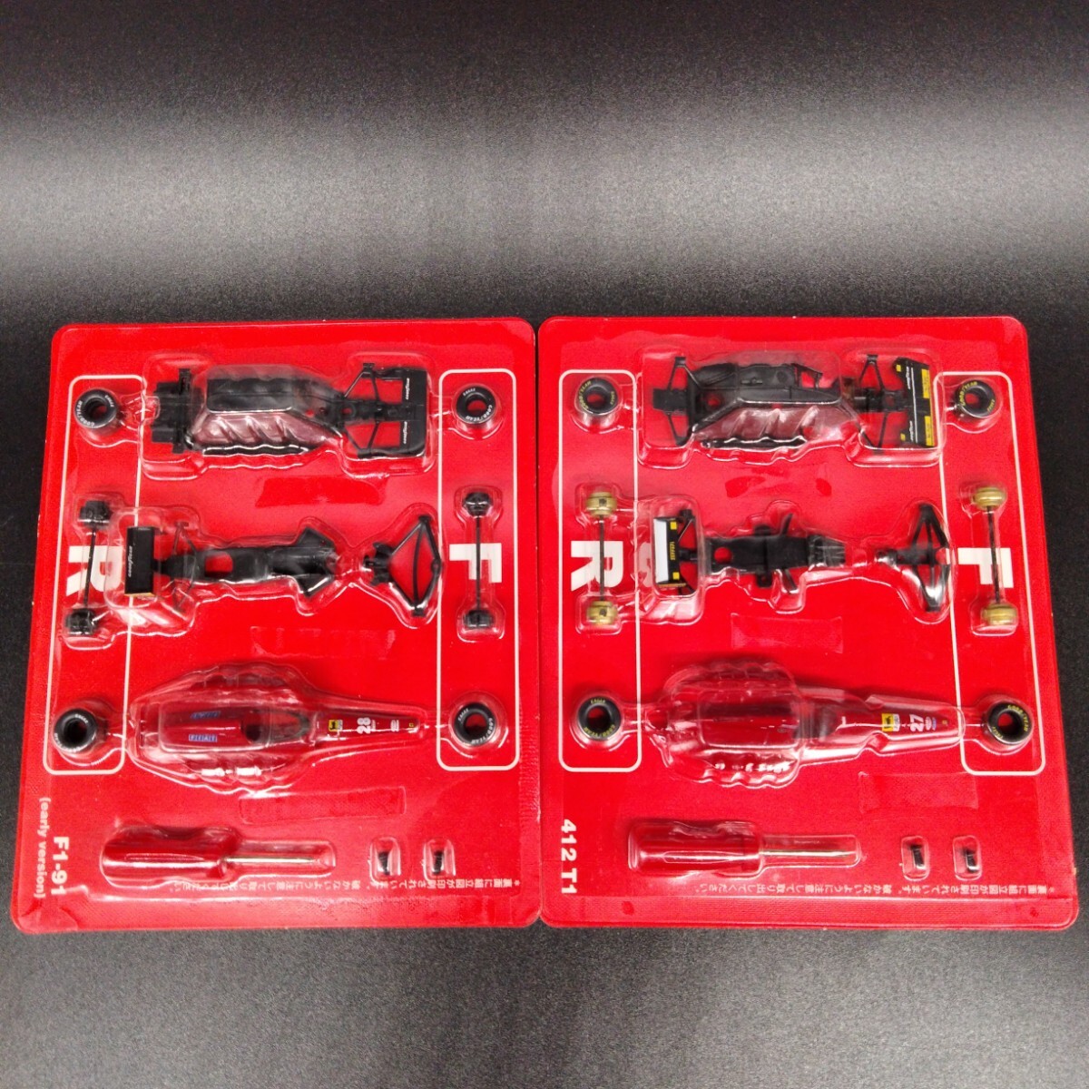 未組立品 京商 1/64 フェラーリフォーミュラカーシリーズⅡ 1994 412 T1 No.27 1991 F1-91(early version) No.28 J.ALESI 2台セット kyosho拍卖