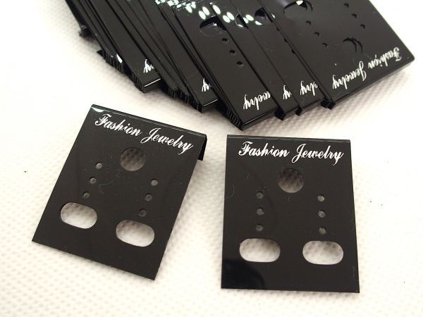 即決! 50枚 ピアス イヤリング 台紙 ブラック 黒 ハンドメイド ディスプレイ拍卖