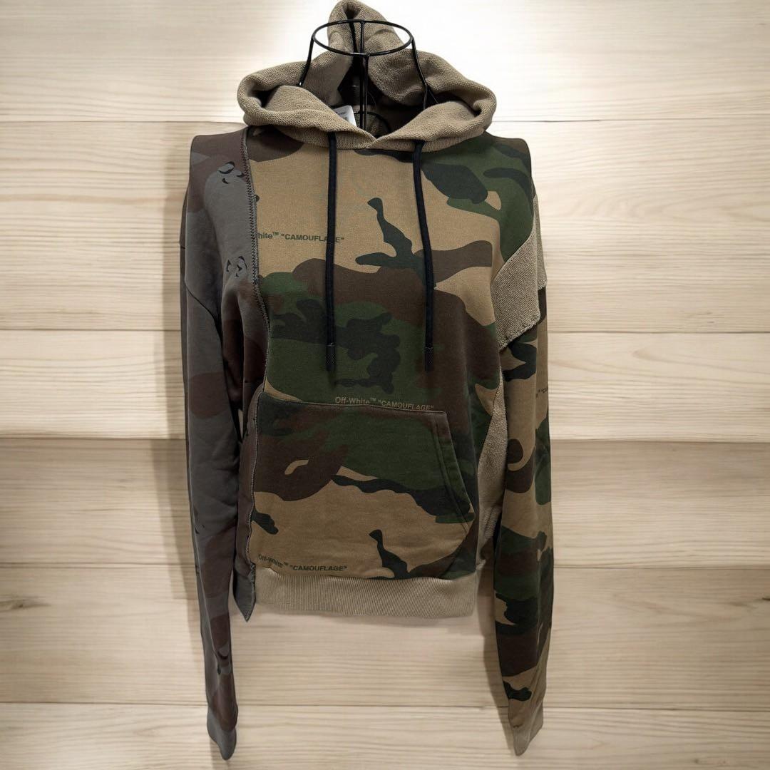 美品 オフホワイト 迷彩 パーカー OFF-WHITE MAIN LABEL 3拍卖