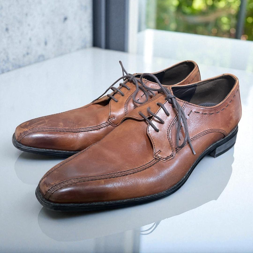 MARIO VALENTINO 革靴 25cm ビジネスシューズ 茶拍卖