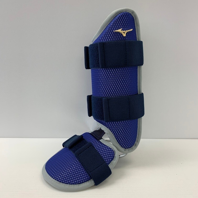 ミズノ MIZUNO ミズノプロ フットガード 右足左打者用 パステルネイビー 野球 1DJLG51116 4247拍卖