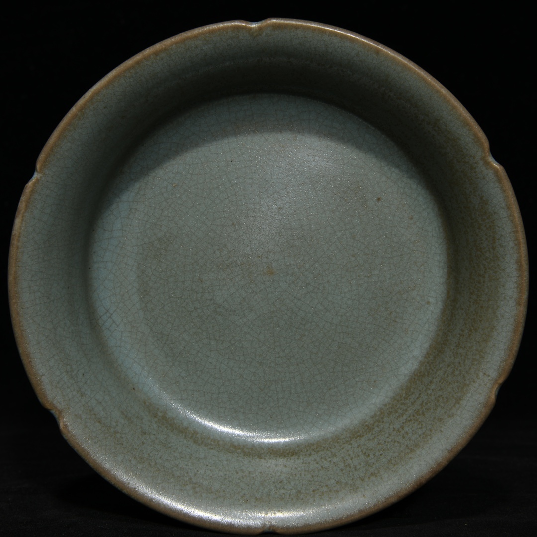 唐物 宋 汝窯 花口洗 置物 陶芸 古陶磁器 中国磁器 極細工 中国古玩 骨董品 古美味 D68拍卖