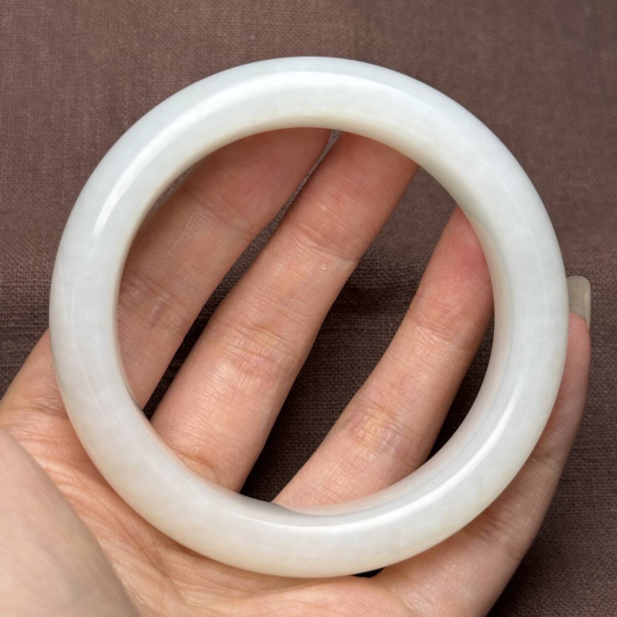 唐物 清 玉彫 和田玉 腕輪 玉質細膩白潤 極細工 中国古玩 骨董品 古美味 D68拍卖