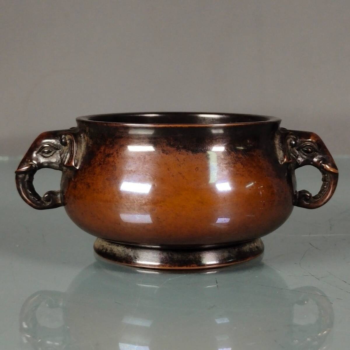 唐物 清 紫銅 小香炉 置物 香道具 銅製 銅器 極細工 古美術品 時代物 中国古玩 骨董品 D68拍卖