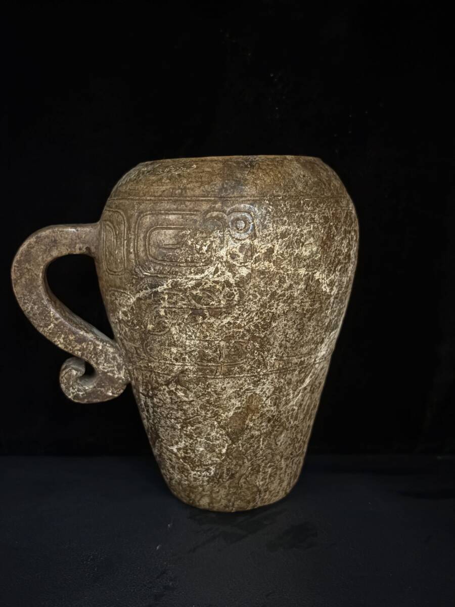 唐物 商周時期 玉彫 和田玉 器皿 極細工 中国古玩 骨董品 古美味 D68拍卖