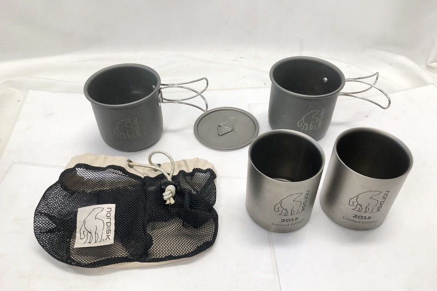 【送料無料】東京)◇Nordisk ノルディスク クラブ ノルディスク 2018 チタン ダブルウォールマグ 220ml 2点セット ステンマグおまけ拍卖