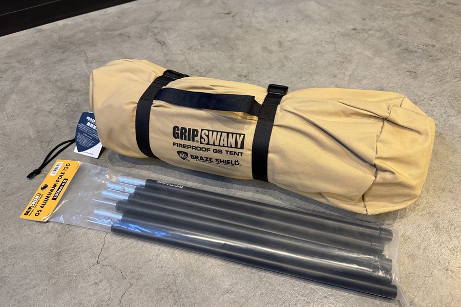 【送料無料】東京)◇GRIP SWANY グリップスワニー FIRE PROOF GS TENT GST-01 フリークス別注 ポールセット拍卖