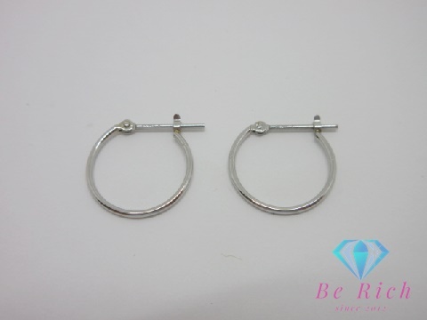 pt900 プラチナ デザイン フープ ピアス シルバー ジュエリー アクセサリー 【中古】th13256拍卖