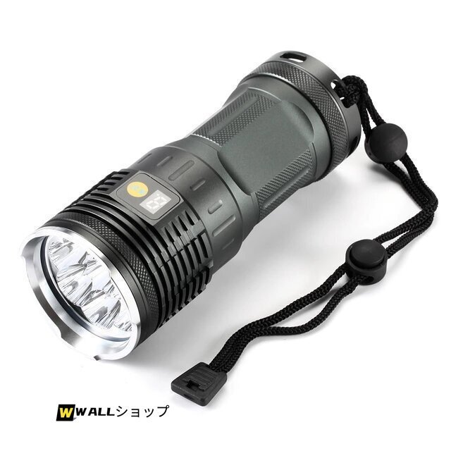 20000LM LED 懐中電灯8x xm-l L2 ハイパワー トーチ& 4 × 18650電池+充電器 光 強力 防水 登山拍卖