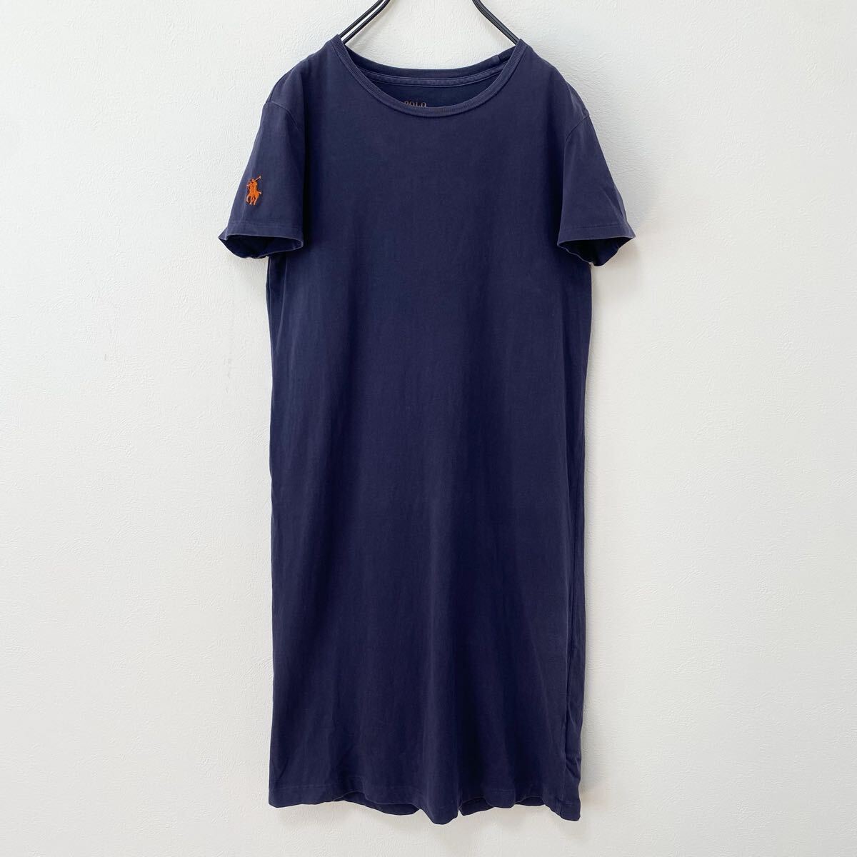 RALPH LAUREN 肩刺繍ワンポイントTシャツワンピース S拍卖