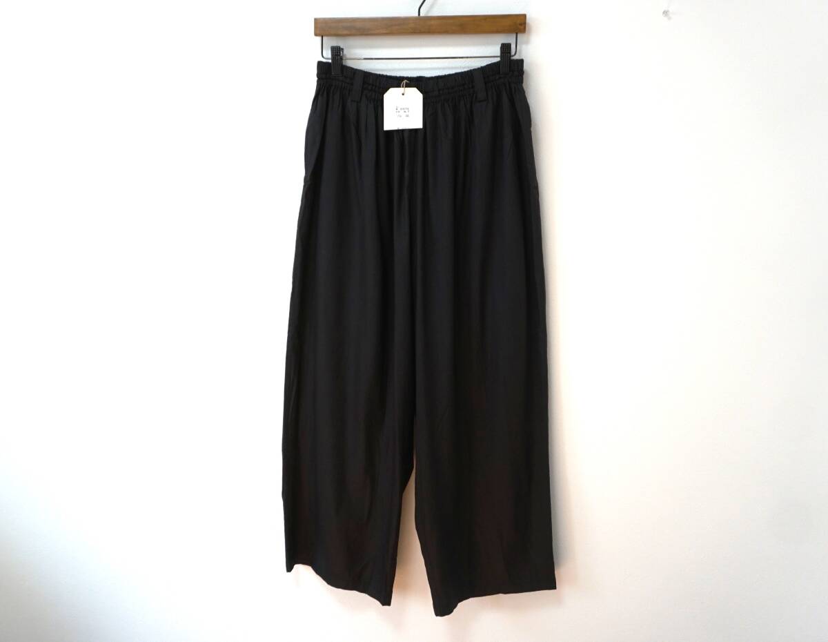 新品 ピュアルセシン 落ち感がきれい コットンレーヨンペーパーワイドパンツ拍卖
