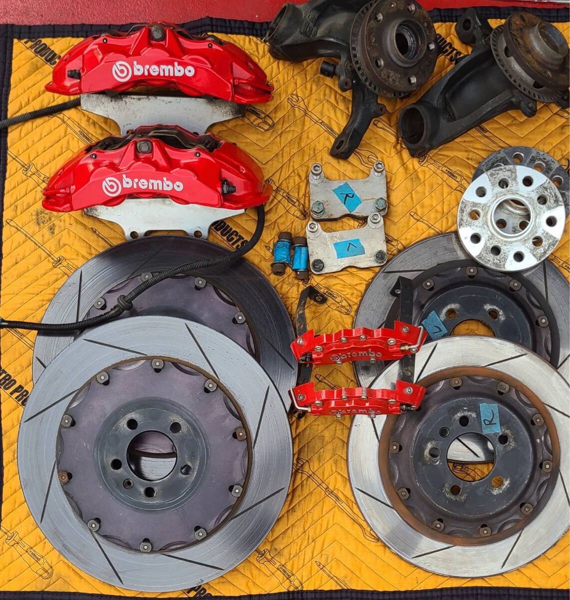 実動車から取外し ニュービートル ブレンボ ブレーキキット Brembo 6pot 380mm、340mm拍卖