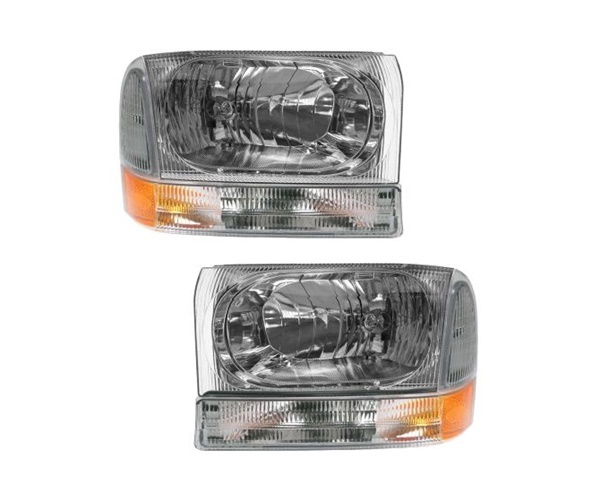 2000-2004 エクスカージョン F250 F350 ヘッドライト+コーナーレンズset 純正タイプ左右set DOT SAE取得品イーグルアイ製 即納品拍卖