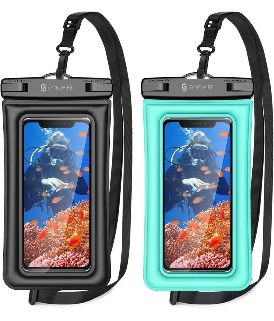 Syncwire スマホ防水ケース/ブラック+グレーン H212拍卖
