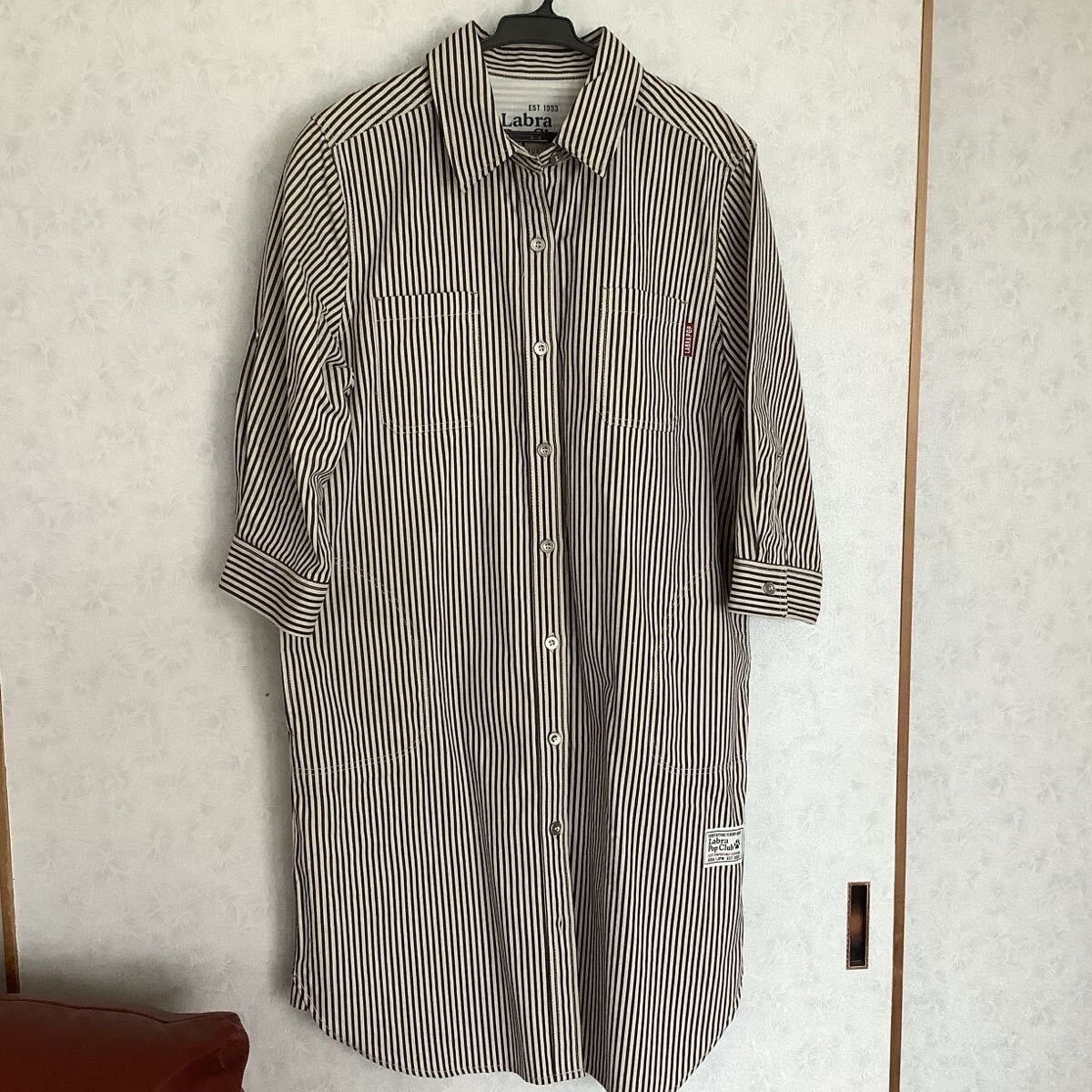 未着用 ラブラドール シャツワンピース ストライプ Labra Pop Club拍卖