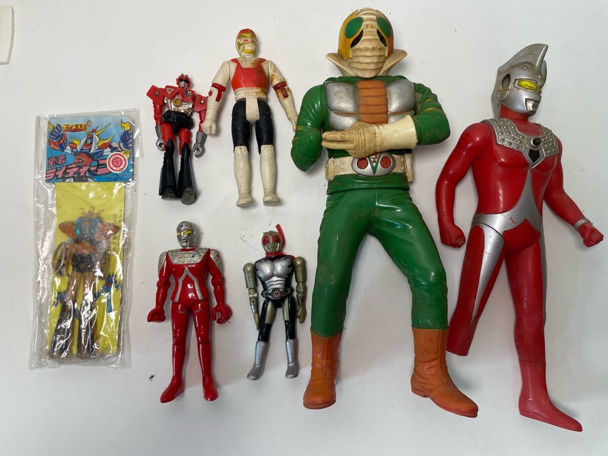昭和レトロ ポピー・タカラ・バンダイ 特撮ヒーロー ソフビ・超合金・ライディーン・仮面ライダー・ウルトラマン 他 現状品/80206.送60拍卖