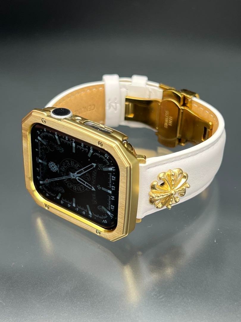 アップルウォッチ スクエア ケース クロス レザー ベルト 49mm 45mm 44mm 41mm 40mm ウルトラ拍卖