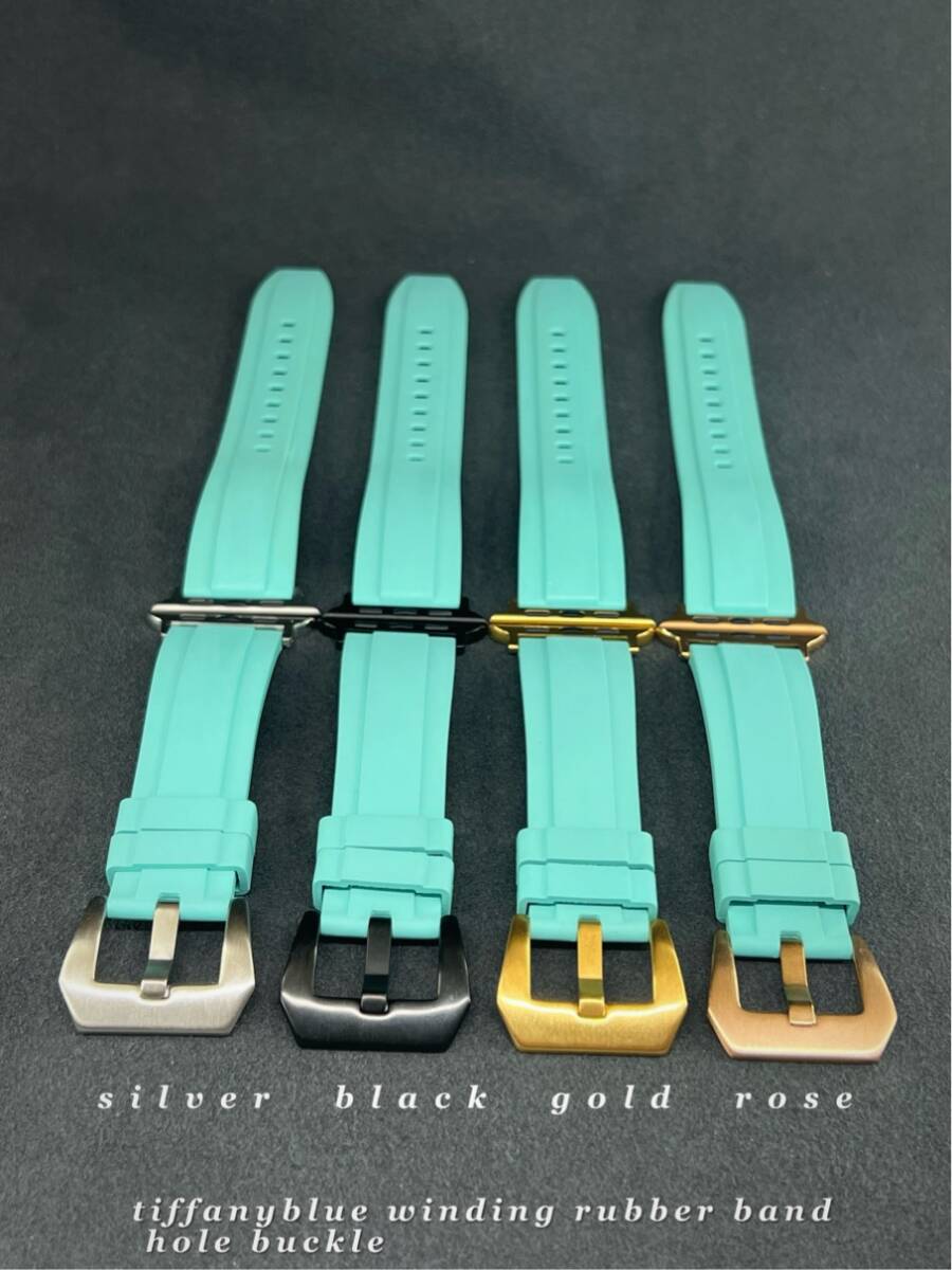 24mm幅 アップルウォッチ ラバーベルトホールバックル付き 46mm 49mm 45mm 44mm 41mm 40mm 42mm ウルトラ シリーズ10拍卖