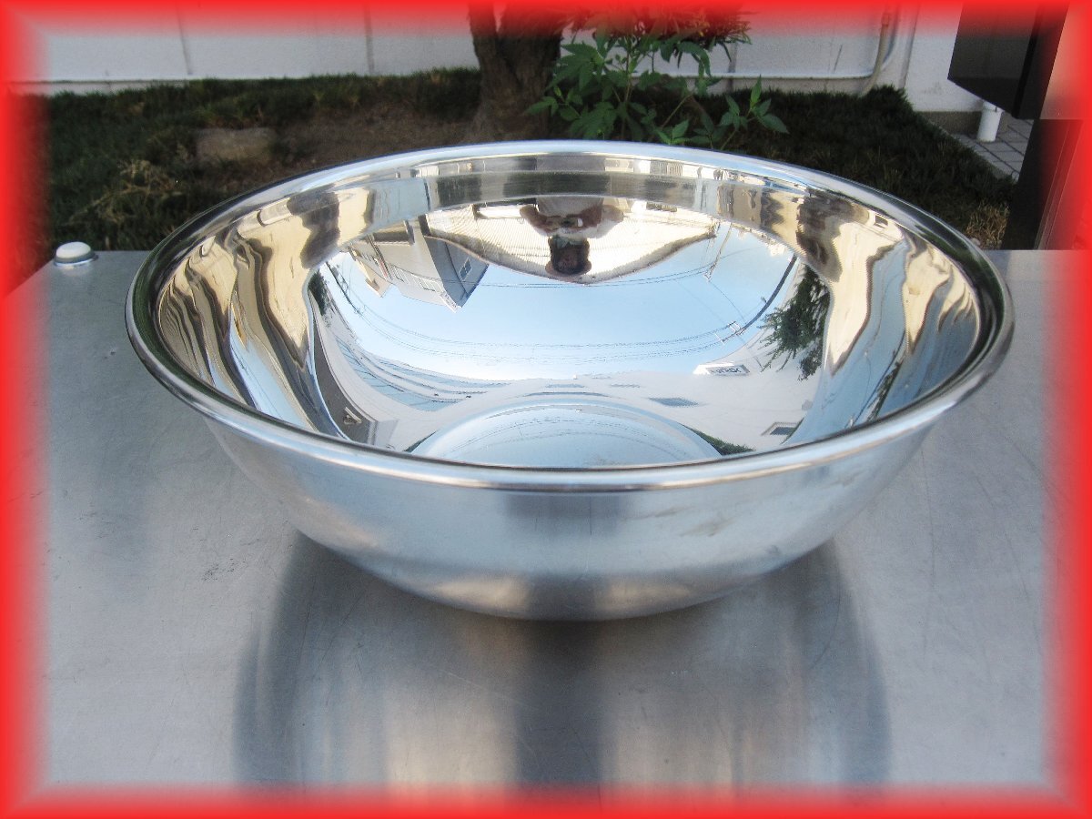 ボウル ボール 業務用 ステンレス製 調理用 ミキシングボール 直径35cm 厨房 店舗用品 A240 中古良品 k拍卖