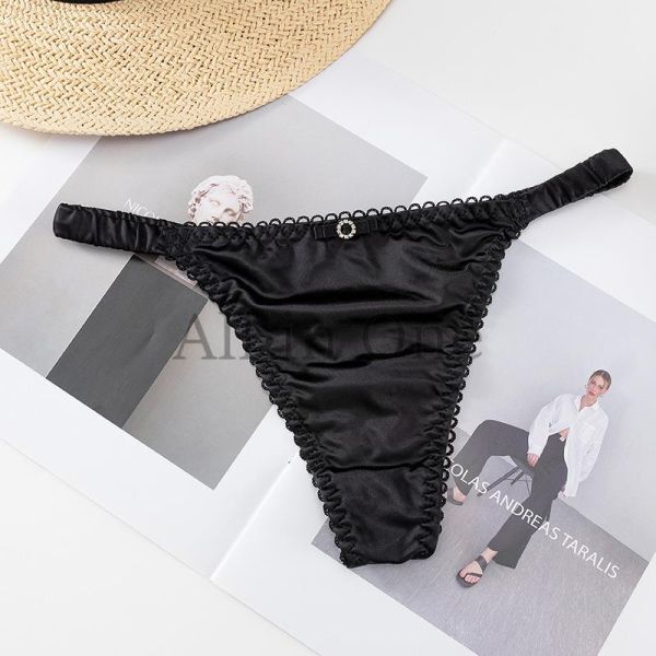 130-49-8 光沢 高品質 ツヤ感たっぷり Tバック ショーツ 【ブラック,F】レディース 女性 下着 セクシー パンツ 可愛い ランジェリー .2拍卖