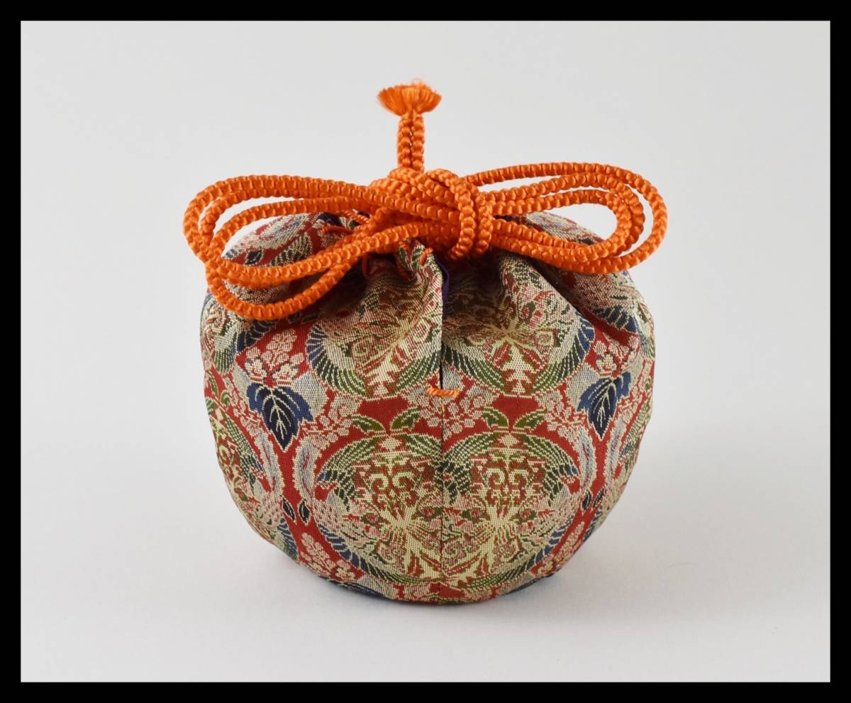 ▲楠廸庵▲老松茶器用仕服 桐に向鳳凰丸文錦 龍村美術織物 正絹 茶道具拍卖