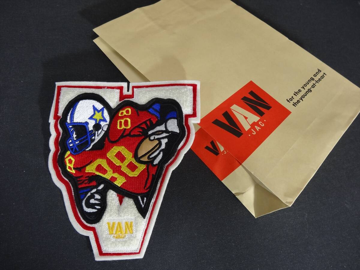 ★送料無料!VAN JAC ヴァンヂャケット スタジャン アメフトBIGレタードワッペン+VAN 永遠の紙袋セット★拍卖