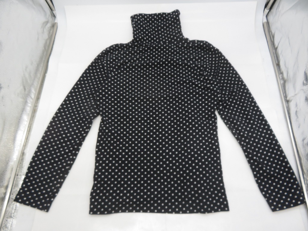 JM379★ヒートテック ユニクロ UNIQLO ブラック ドット柄 Lサイズ 古着拍卖